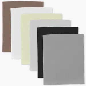 6 Sheets Aida 14 Count Fabric - 12x18 Inch Black and Gray Shades Colored Cross Stitch Fabric 14 Count for Cross Stitch Embroidery Cloth Cotton Needlework Material for Crafts