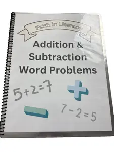 Faith in Literacy Addition & Subtraction Word Problems Workbook for Kindergarten 1st & 2nd Grade Math Problem Solving Skills Development