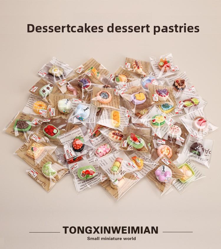 Mini Cake Dessert Pastry Bread Food Model Individually Wrapped Mini Simulation Kids Fake Model Decoration Food Decoration Kids Cosplay Party Decoration