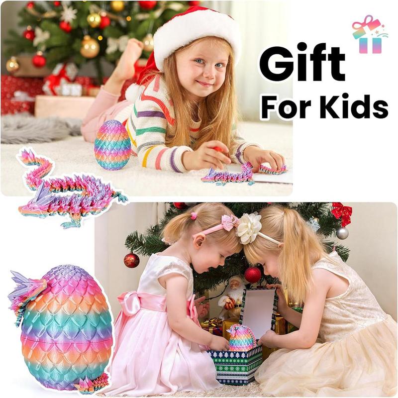 1pcs 3D Printed Dragon Egg with Dragon Inside, Mystery Crystal Dragon Egg for Easter Basket Stuffers, Easter Basket Essentials, Home Office Desktop Decor for Easter, Valentine's Day and New Year