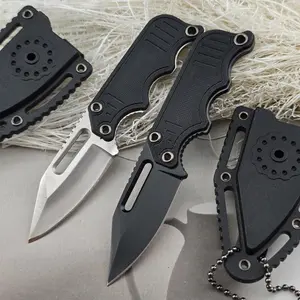 Mini Instinct Fixed-Blade Neck Knife – Full Tang 5Cr15MoV Steel - Compact Everyday Carry, Lightweight Outdoor Tool – Practical Gift for Men