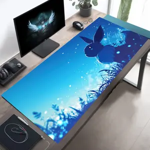 1 pc Large Anime Eevee Pokémon Mouse Pad HD Print Durable Locked Edges Non-slip Rubber Base Pads for PC Office Computer Gamer Extra Long Computer Accessory for Gamers Stylish Study and Workstation Decoration Mousepads Playmat XXL Washable Keyboard Deskmat
