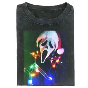 GHOSTFACE CHRISTMAS TEE, Graphic T-shirt, Y2K 90s Graphic Shirt, gift for her, him, Womenswear Top, Christmas TShirt