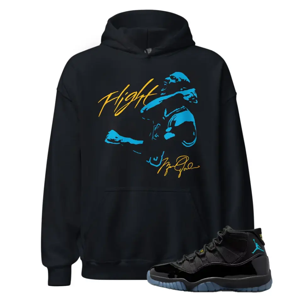 Gamma Blue 11s Hoodie, 11 Gamma Blue Hoodie to Match Flight Graphic Match Sneaker Tee, Gamma 11s Outfit, Streetwear, Menswear Top