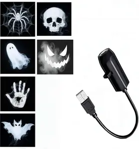 Halloween LED Projector Light - 6 Patterns Spooky Decoration for Outdoor Indoor Walls Window, Easy Setup, Festive Holiday (White 3 Pcs) Decorative Lighting