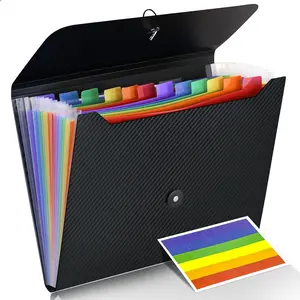Accordian File Organizer Expanding File Folder, 13 Pockets, A4 Letter Size Paper Document Receipt Folder for Classroom, Home, Office and Travel