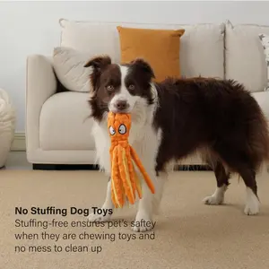 Dog Sound Toy Octopus, Unfilled Plush Dog Toy, Durable Interactive Chew Toy, Suitable for Small Medium Large Dogs, Reduces Boredom