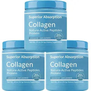 Collagen Peptides Powder 20oz Grassfed Protein Supplement with 18 Essential Amino Acids for Superior Absorption