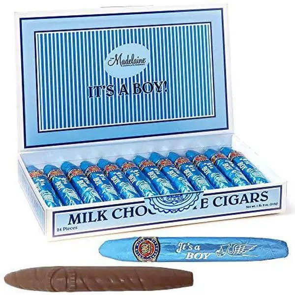 Madelaine Chocolate It's A Boy Milk Chocolate Cigars, Box of 24