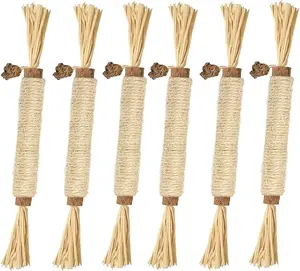 Silvervine Sticks Cat Toys - 6 Pack Natural Cat Chew Stick Toy for Cat Dental Care Teeth Cleaning, Matatabi Cat Nip Treat Toys for Indoor Cats Kittens