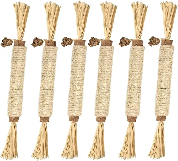 Silvervine Sticks Cat Toys - 6 Pack Natural Cat Chew Stick Toy for Cat Dental Care Teeth Cleaning, Matatabi Cat Nip Treat Toys for Indoor Cats Kittens
