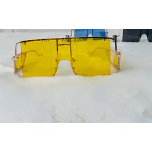 Yellow Rimless Frames