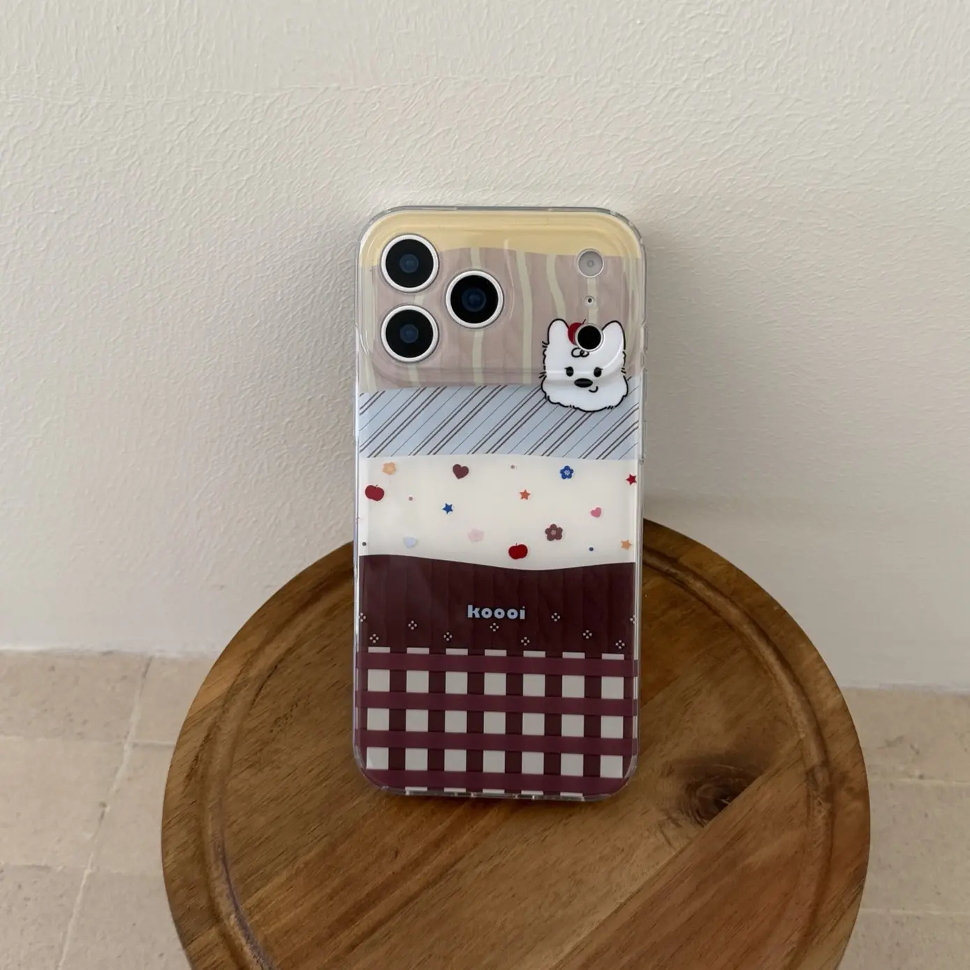 Stitch Plaid West Highland Phone Case for Apple, Fits Iphone17promax/iphone16promax/iphone15promax,iphone14pro/iphone13 Cases, Fashionable & Simple Design