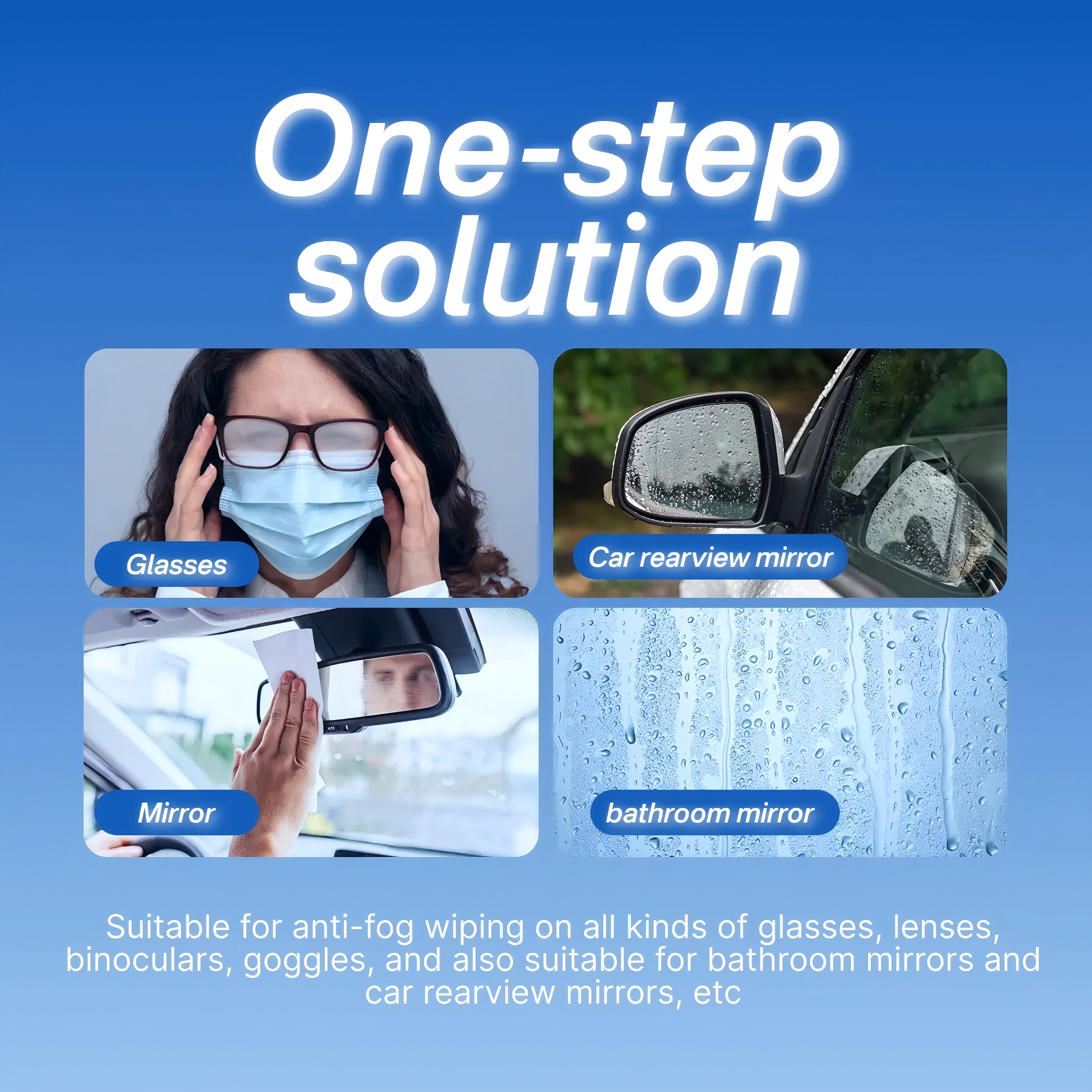 CELLOVER Anti Fog Lens Wipes 100 pcs IndividuallWrapped Streak Free Cleaner for for Eyeglasses, Sunglasses, Goggles, Screen, Phone, Individually Wrapped Eye Glasses Cleaner