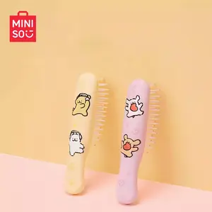 MINISO Maltese Line Puppy Series Air Cushion Massage Comb – Foldable Portable Paddle Brush for Women, Detangles & Adds Volume, Scalp Care Hair Brush, Cute Cartoon Printed Ideal Holiday Valentine's Gift for Girlfriends Bestie Summer Vibes