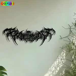 1pc Gothic Demon Bat Metal Wall Art, Intricate Demon Bat Statue Mural, Artistic Metalwork, Intricate Craftsmanship, Perfect for Halloween, Gothic Party Decor, Perfect for Gothic Bedroom Studio Bar Decor, Ideal Gift for Gothic Decor Enthusiasts.