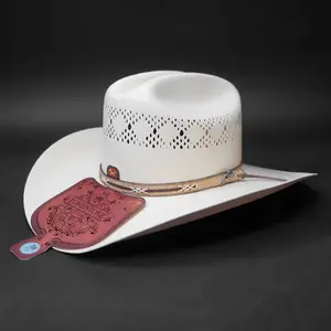 Tombstone Chaparral 15x Palma Toyo Falda 4" Palma Cowboy Hat Sombrero Short Crown 4 1/2"