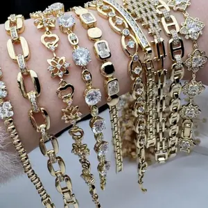 Pulseras oro laminado