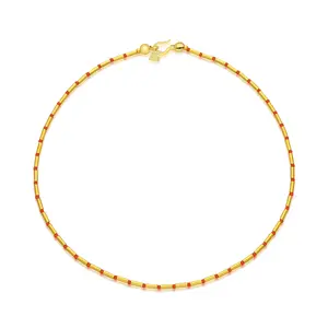 Gold Crimps Necklace