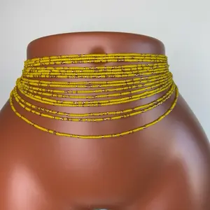 African Waist Beads Solid Yellow Colors Handcrafted with Variety of Designs Tie-On 45-50 Body Jewelry Add to Cart Buy Now Price Per 1 Waist Bead