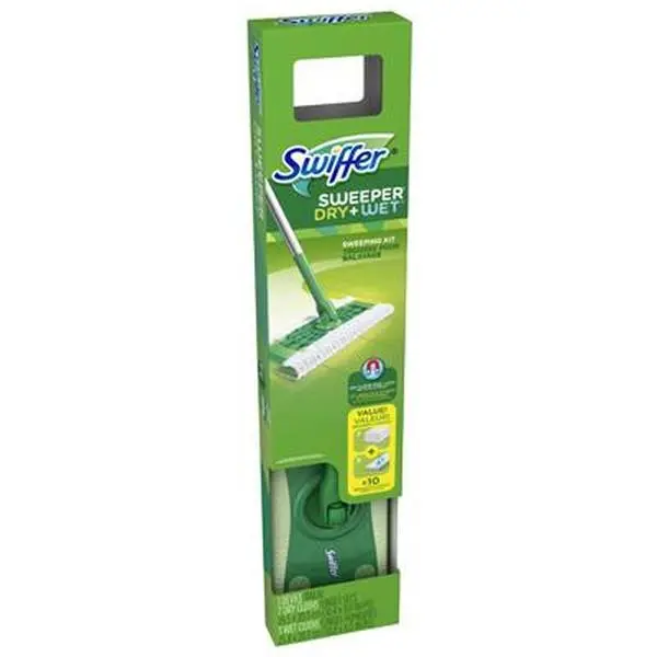 SWIFFER 92814 Multifunction Sweeper Kit - Household Cleaning Mop, Household Cleaning Tool with Efficient Sweeping, Dust Removal, Absorbent Dry Cloths for Dirt Pickup, Cleaning Tools