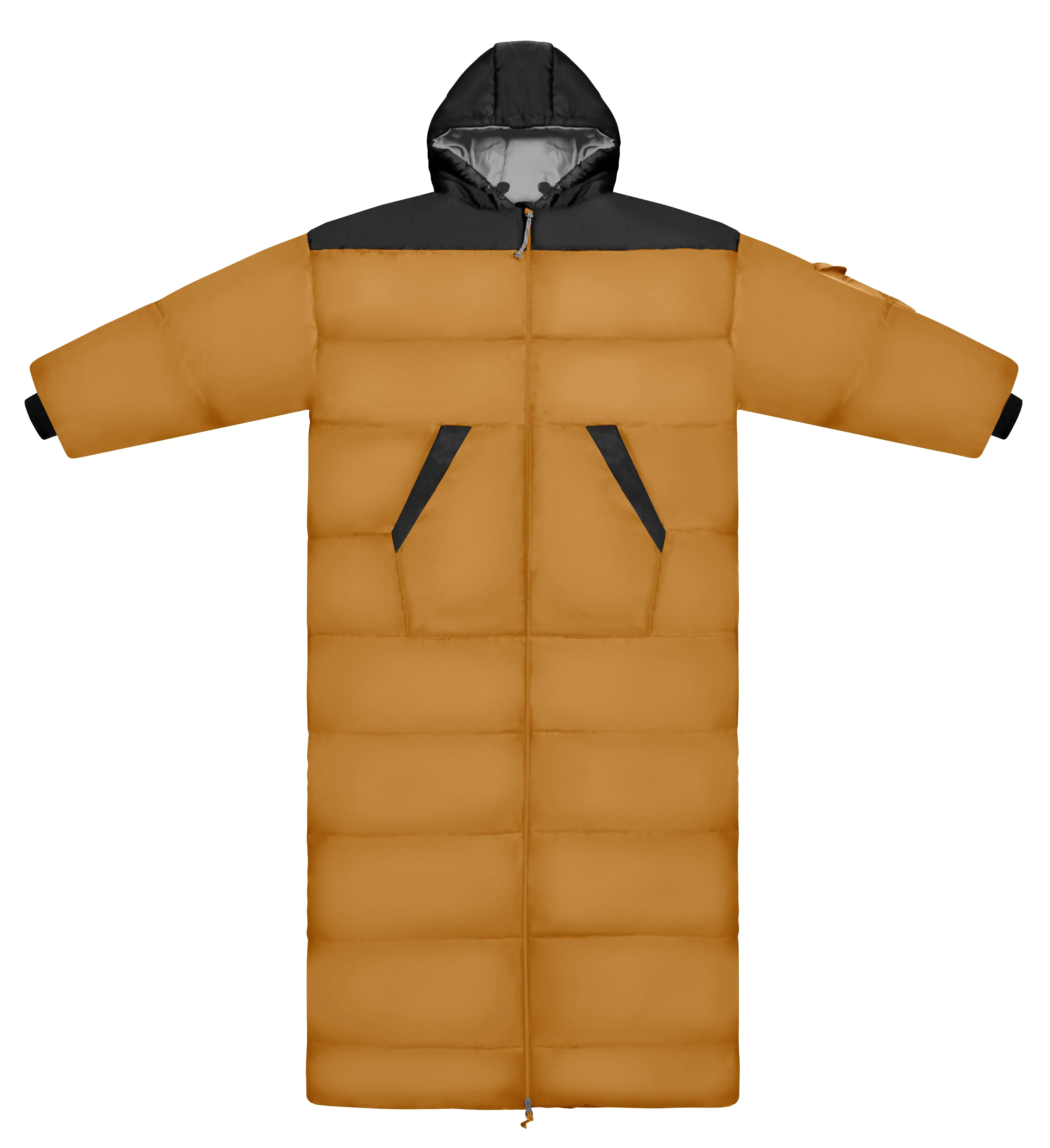 Black and Tan Long Sleeve Sleeping Bag Jacket L-XXL Success