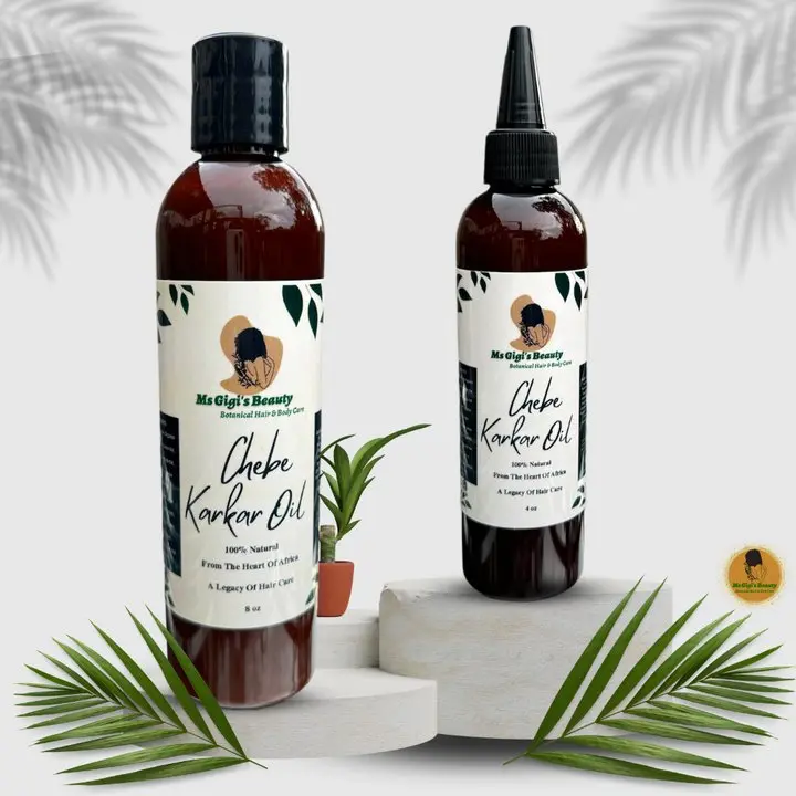 Ms Gigi's Beauty Chebe Karkar Herbal Oil - Grass-fed Beef Tallow Infused Hair Nourishment for Resilience Growth & Hydration 4oz 8oz