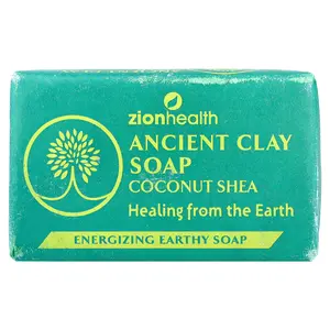 Zion Health Ancient Clay Bar Soap, Coconut Shea, 6 oz (170 g)