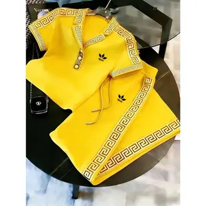 2026 Spring/Summer New Arrivals: Luxurious Ethnic-Style Men's Collared Button-Up Polo Shirt + Casual Trousers—A Stylish 2-Piece Casual Set for Men