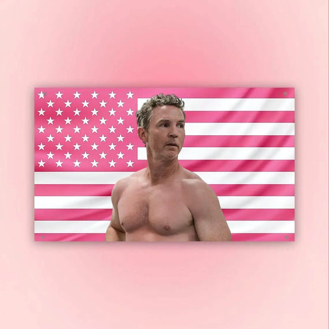 Dr Jack Abb0t Inspired Wall Flag, Medical Drama Inspired Banner, Pink USA Room Decor Gift