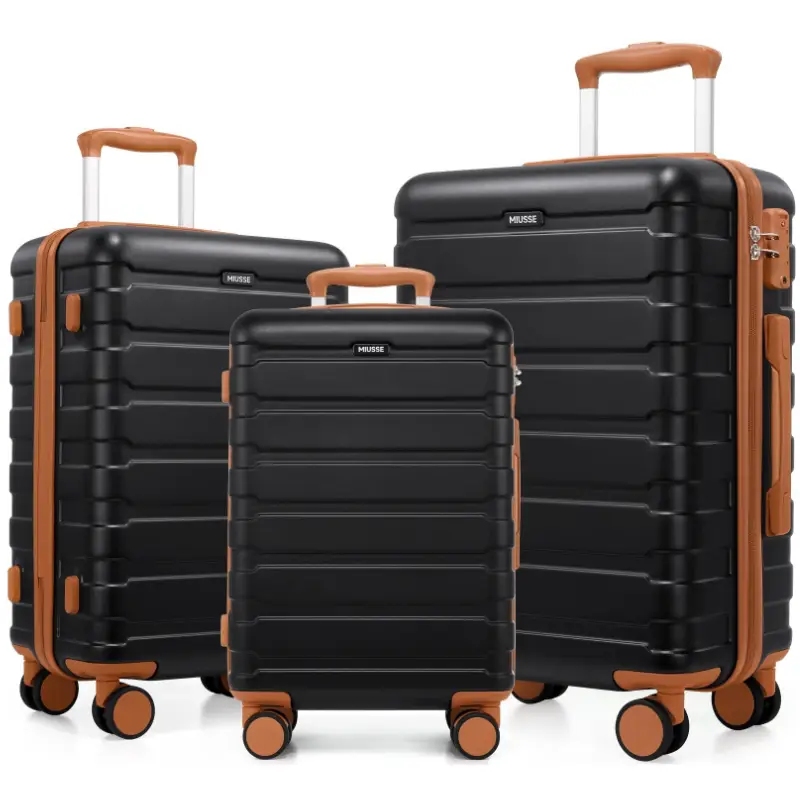 Miusse Luggage 3 Piece Set Suitcase Spinner Hardshell Lightweight TSA Lock Travel Essentials Luggagesets Durable School Luggage TikTokShopBacktoSchool