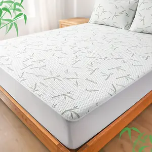 TORAX Bamboo Fiber Fitted Sheet Protector - Eco-Friendly Waterproof Mattress Cover for Superior Protection