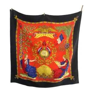 Pre-owned HERMÈS Silk Small Leather Goods Hermes Carre90 Scarf