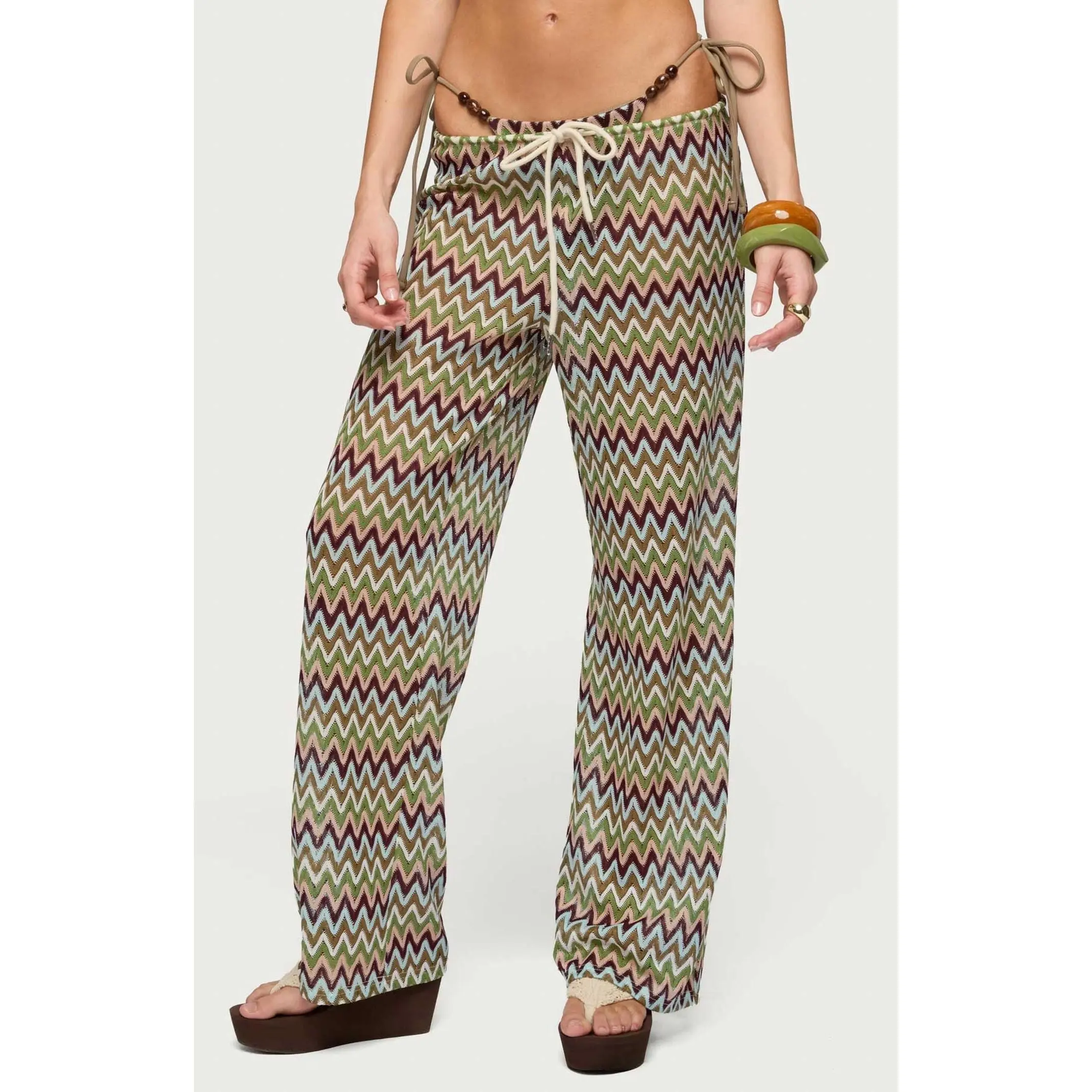 Edikted Women's Mindee Zigzag Crochet Pants Edikted Women's Mindee Zigzag Crochet Pants