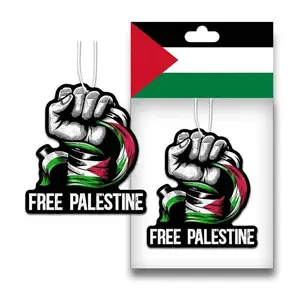 Free Palestine Air Freshener - Bold Black Ice Scent for Car Interior Support Activism in Your Routine Refreshing Scent