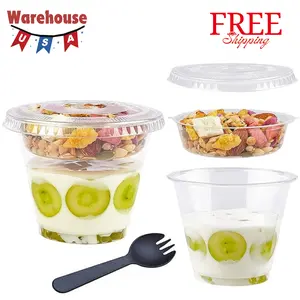 9 oz Clear Plastic Yogurt Parfait Cups