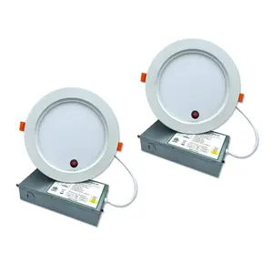 E2 Lighting 2-Pack 6 Inch LED Recessed Downlight 16W with 8W Emergency Battery Backup, 1250lm, 5CCT Tunable 2700K/3000K/3500K/4000K/5000K, Dimmable 100-277V