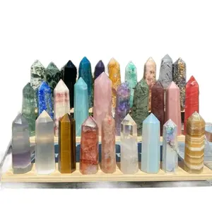 30 Choices Natural Crystal Tower Point Healing Charka Meditation Obelisk Ornament Home Decor - average height 3'' - 3.5”