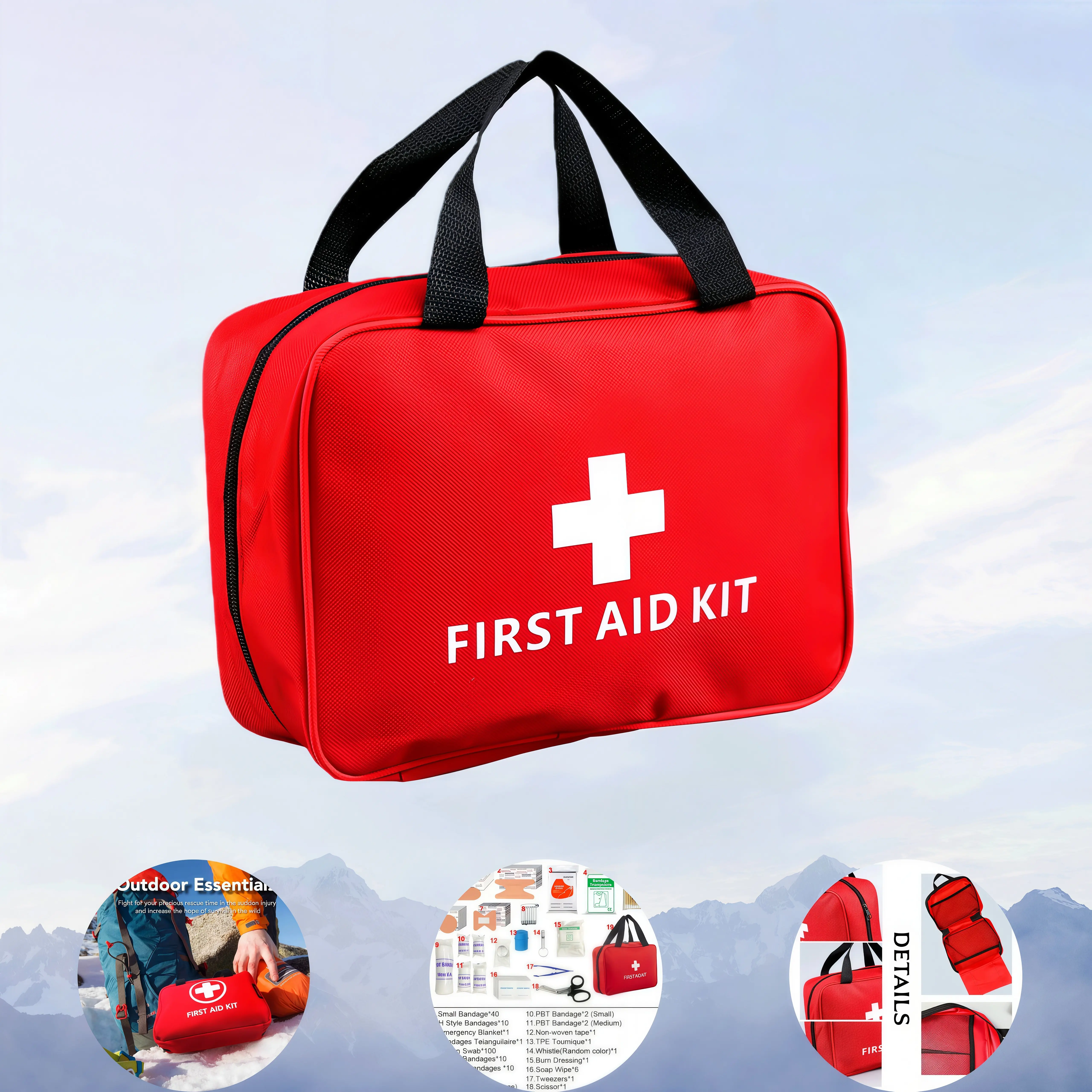 【Multi-Pack】First Aid Kit, Premium Waterproof Compact Trauma Medical Kits for Any Emergencies, Ideal for Home, Office, Car, Travel, Outdoor, Camping, Hiking, Boating,Portable first-aid packet