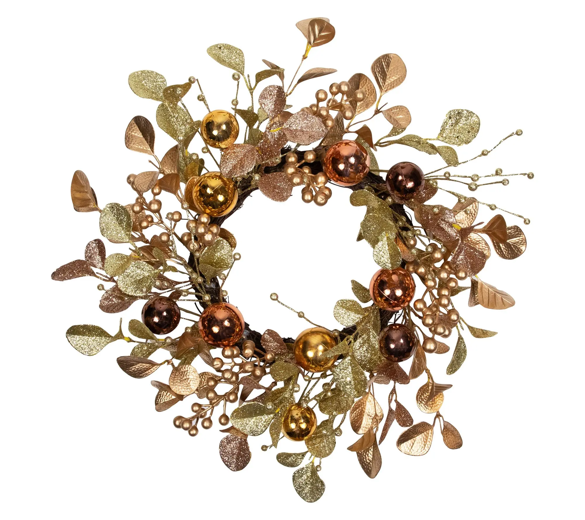 Northlight Ball Ornament Christmas Wreath 24"