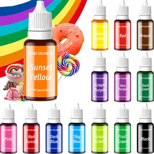 Food Coloring Liquid Set - 14 Vibrant Colors Food Grade Concentrated for Baking Icing Cake Decorating Cookies Fondant Kids Safe Dye