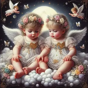 Angel Baby Pattern DIY Diamond Arts Colorful Painting Kit without Frame, 5D Diamond Arts Colorful Painting Kit, DIY Wall Art Decor for Home