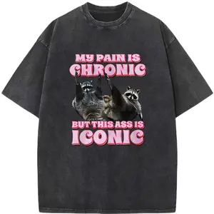 Women's Funny Graphic Retro Short-Sleeve T-Shirt - Boxy Oversized Vintage Washed High Neck Clothes with Pink Bow Back, Bible Verse, Tarot Card, Skeleton Meme, Long Floral, Curved Hem, 100th School Purple Quirky Essential for Summer Streetwear Casual
