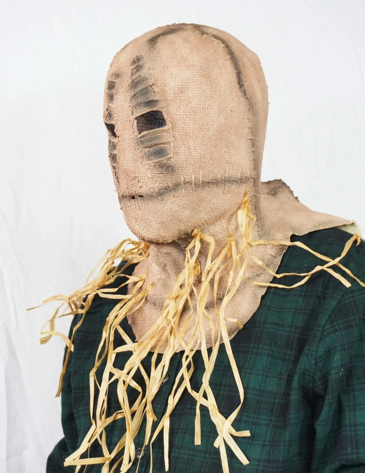 Halloween Costume Scarecrow Mask Latex Realistic Mask Scary stitches