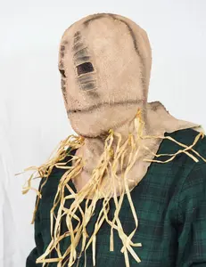 Halloween Costume Scarecrow Mask Latex Realistic Mask Scary stitches