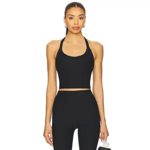 Beyond Yoga Spacedye On The Up Cropped Tank Top in Darkest Night