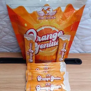 Orange Genio Sida Divina Brand Orange Genius Snacks Pack of 3 Individually Wrapped Bags