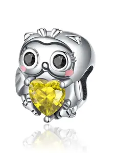 High-Quality Silver-Plated Owl Beads, DIY Jewelry Making Supplies, Unique Minimalist Design, Perfect for Bracelets and Necklaces