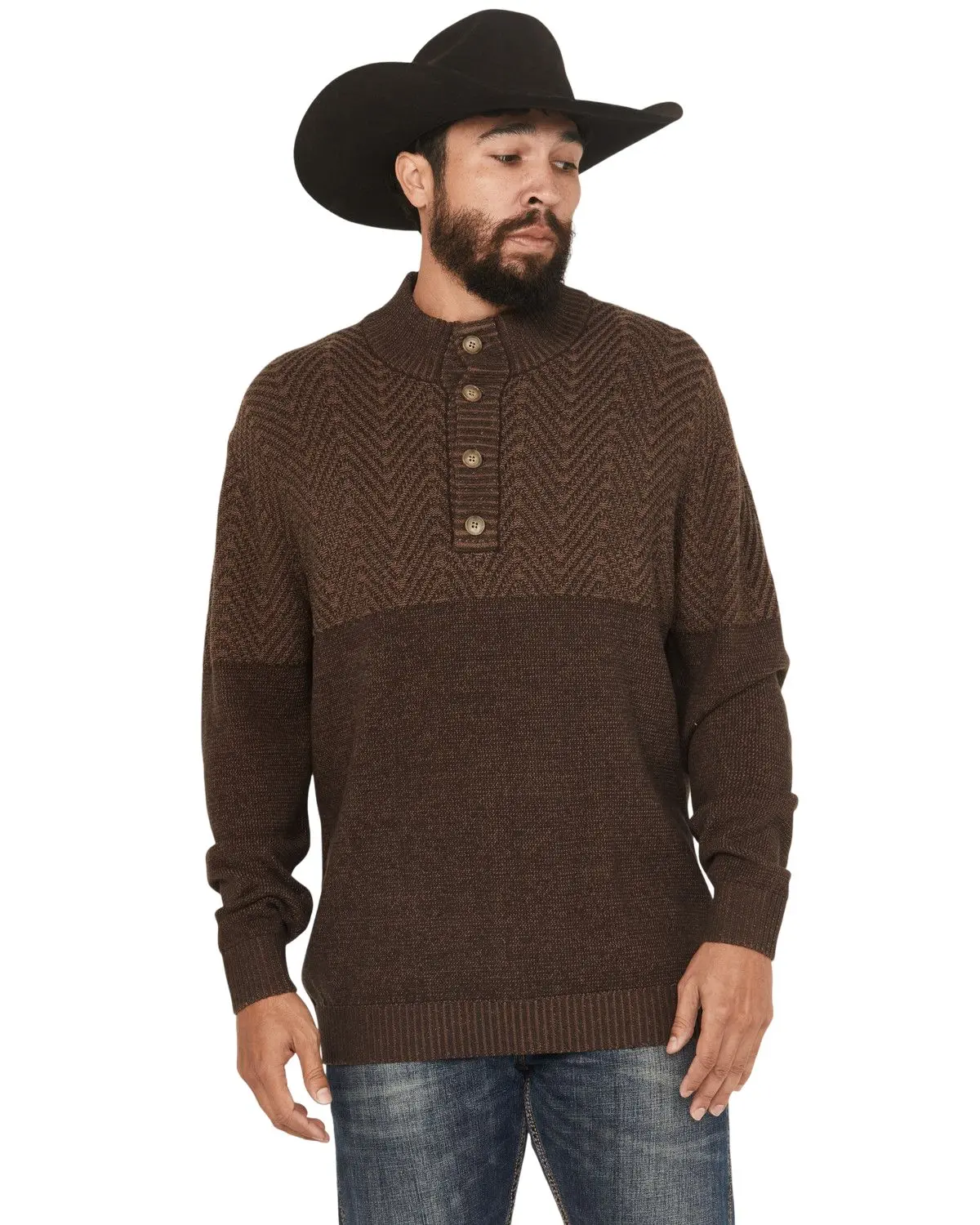 Cinch Men's Men'S Solid Button-Down Sweater - Mwk1932002