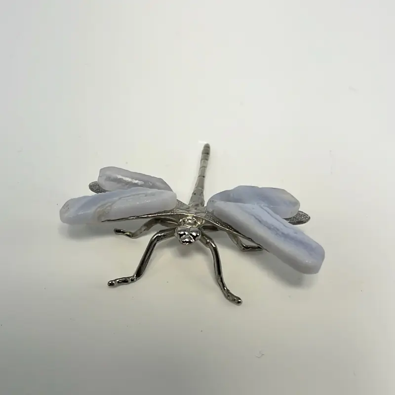 Natural Crystal Dragonfly Figurine Authentic Crystals Random Selection Handcrafted Home Decor